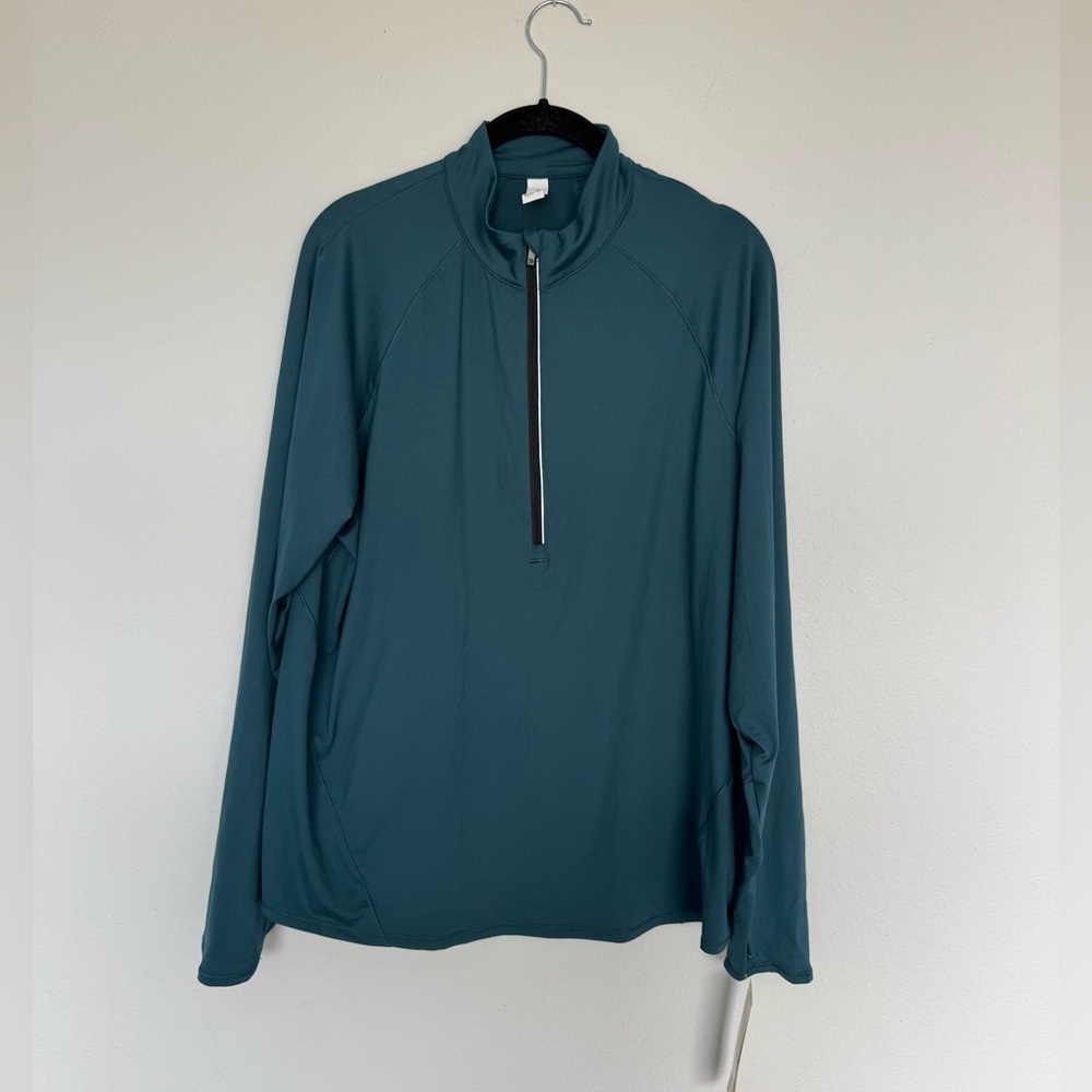 All in Motion Women's Deep Teal Activewear Half Zip Jacket NWT Size XXL